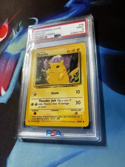 1999 Pokemon Base Set - Pikachu #58 Yellow Cheeks PSA 9 Sleeved - Image 3