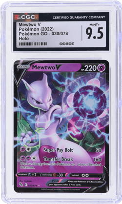 2022 Pokemon Go Mewtwo V #30 CGC 9.5 - Image 1