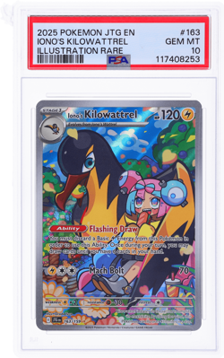 2025 Pokemon Scarlet and Violet Journey Together Iono's Kilowattrel PSA 10 - Image 1