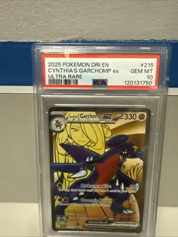 Pokemon TCG Cynthia's Garchomp EX Holo Card 232/182 Sv10: Destined Rivals PSA 10 - Image 1