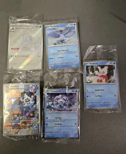 Pokemon TCG 2025 Holiday Advent Calendar Promos - 5/8 Snowflake Stamp Cards Lot - Image 1