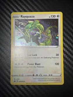 Pokemon SWSH029 Rayquaza Cosmos Holo Black Star Promo TCG Card - Image 1