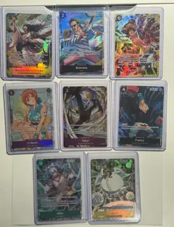 One Piece TCG English Alt Art Lot 8 cards mint - Image 1