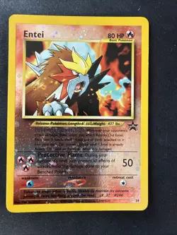 ENTEI # 34 Black Star Promo Reverse Holo - WOTC Pokemon Card LP/MP - Image 1