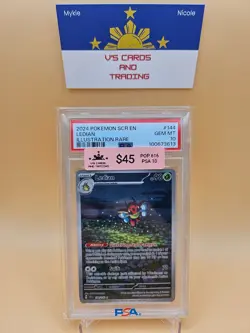2024 POKEMON SCR EN-STELLAR CROWN ILLUSTRATION RARE #144 LEDIAN PSA 10 - Image 1