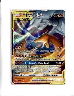 Pokemon TCG Reshiram & Charizard GX Ultra Rare SM Unbroken Bonds 20/214 - Image 1