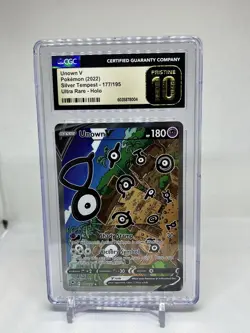2022 Pokemon Silver Tempest Unown V Alternate Full Art 177/195 CGC 10 PRISTINE - Image 1