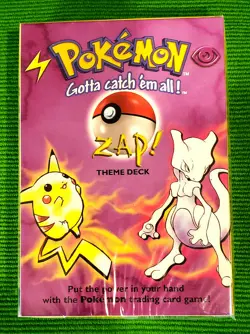 1999 POKEMON ZAP THEME DECK . NEW FACTORY SEALED NEVER OPEN MINT 742818060578 - Image 1