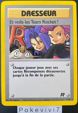 Carte Pokemon ET VOILA LES TEAM ROCKET ! 71/82 Rare TEAM ROCKET Wizards FR - Image 1
