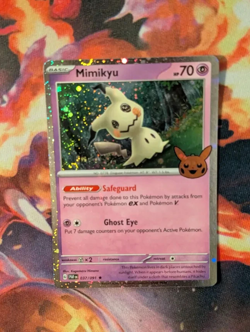 Mimikyu 037/091 Cosmo Holo ~Swirl~ Pokemon TCG Trick or Trade 2024 Near Mint - Image 1