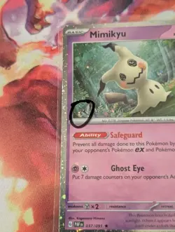 Mimikyu 037/091 Cosmo Holo ~Swirl~ Pokemon TCG Trick or Trade 2024 Near Mint - Image 2