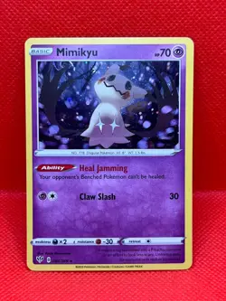 Pokemon Tcg Mimikyu(Galaxy Swirl) 081/189 Cosmos Holo Promo - Image 1