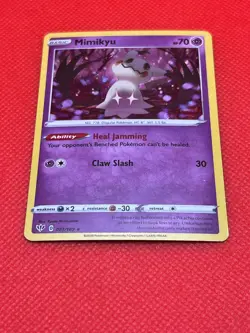 Pokemon Tcg Mimikyu(Galaxy Swirl) 081/189 Cosmos Holo Promo - Image 3