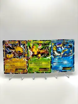2016 POKEMON GENERATIONS LEAFEON EX 10/83 VAPOREON EX 24/83 JOLTEON EX 28/83 LOT - Image 1