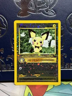 Pokemon Pichu Black Star Promo Reverse Holo League Promo #35 4 SWIRLS!! NM - Image 2
