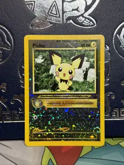 Pokemon Pichu Black Star Promo Reverse Holo League Promo #35 4 SWIRLS!! NM - Image 4