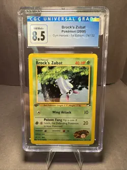 Pokemon Brock's Zubat Gym Heroes 1st Edition #74 CGC 8.5 - Image 1