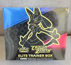 Pokemon TCG Sword & Shield Crown Zenith ETB Elite Trainer Box Factory Sealed - Image 1