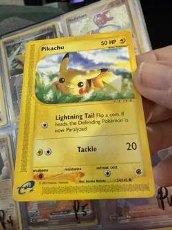 Pikachu 124/165 non-holo Expedition Base Set Pokemon TCG P6 - Image 1