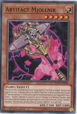 Yugioh Artifact Mjollnir EXFO-EN028 Common Mint Condition x3 - Image 1