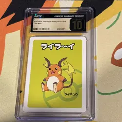 2019 Pokemon Japanese Raichu Old Maid Playing Card CGC 10 Pristine - Image 1