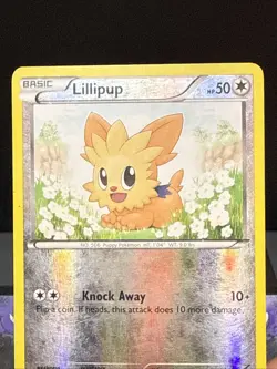 Pokemon Card Lillipup BW52 Black Star Promo Black & White Reverse Holo Played - Image 3