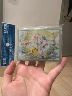 IN STOCK 2025 Pokemon Hangzhou Masters Card Sleeves Sylveon&Pikachu Illustration - Image 1