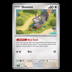 Skwovet 151/198 - Scarlet Violet Base Set Pokemon Card - Image 1