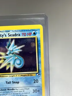 Misty’s Seadra Gym Heros Prerelease Holo Pokemon Card 9/132 Exc #1 - Image 3