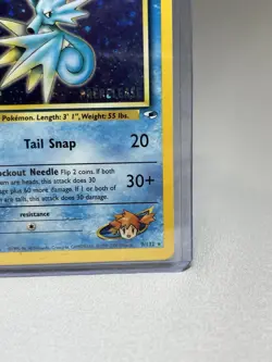 Misty’s Seadra Gym Heros Prerelease Holo Pokemon Card 9/132 Exc #1 - Image 4