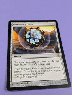 MTG Magic: New Phyrexia: Unwinding Clock #164/175 Rare - LP - Image 1