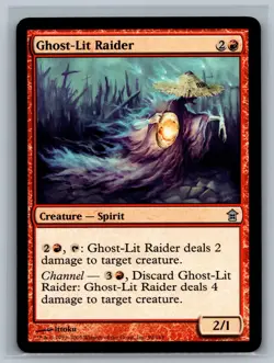 Magic MTG Saviors of Kamigawa Ghost-Lit Raider #99/165 TCG CCG - Image 1