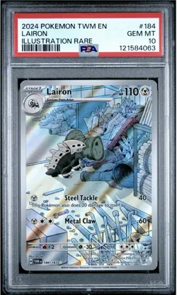 Pokemon LAIRON Twilight Masquerade Illustration Rare IR 184/167 ENG ~ PSA 10 - Image 1