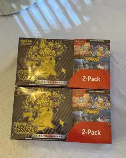 Pokemon Scarlet Violet Surging Sparks Elite Trainer Box X4 Booster Bundle x2 - Image 1