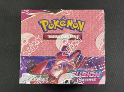 Pokemon Card Fusion Strike Booster Box Factory Sealed Tear in Top Of Plastic - Image 1
