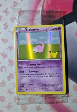 Pokemon Promo 20th Anniversary Slowpoke #32/83 Holo Card Sealed - Image 1