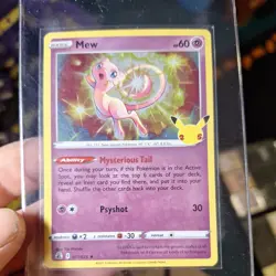 Pokemon TCG Mew 11/25 Celebrations Holo Card NM/M Condition - Image 1