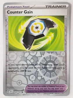 REVERSE HOLO Counter Gain 169/191 NM - Surging Sparks Pokemon Card Toyste Beach - Image 1