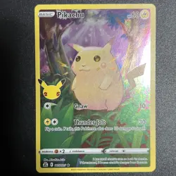 Pikachu 5/25, NM Full Art Holo, Pokemon Celebrations 25th Anniversary TCG Card - Image 1