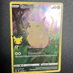 Pikachu 5/25, NM Full Art Holo, Pokemon Celebrations 25th Anniversary TCG Card - Image 5