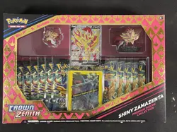 Pokemon Card Shiny Zamazenta Premium Figure Collection Sealed Box Crown Zenith - Image 1