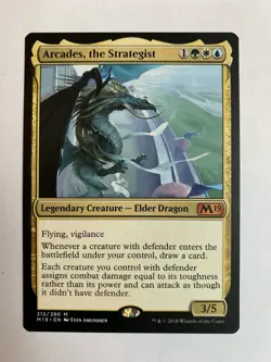 MTG Arcades, the Strategist & 25 Walls / Defenders 212 - Core Set 2019 (M19) - Image 2