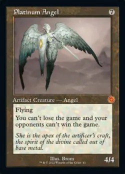 Mint/Near-Mint, French - 1 x MTG Platinum Angel - Retro Frame The Brothers' War - Image 1
