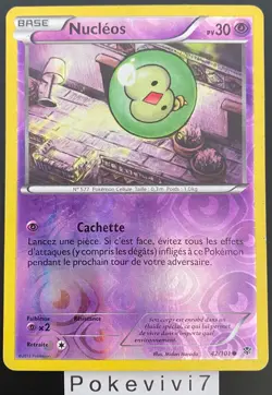 Carte Pokemon NUCLEOS 42/101 REVERSE Noir et Blanc N&B FR OCCASION - Image 1