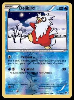 Pokemon TCG Delibird Black & White - Boundaries Crossed #38 Reverse Holo - Image 1