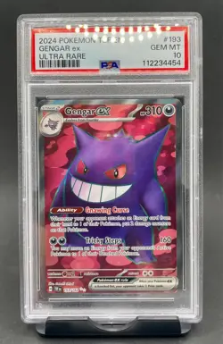 PSA 10 Gengar ex #193/162 Ultra Rare Full Art 2024 Pokemon S&V Temporal Forces - Image 1
