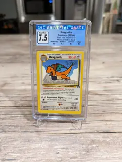 CGC 7.5 Dragonite 5 Mewtwo Strikes Back Black Star Promo 1999 Pokemon - Image 1