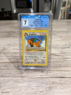 Dragonite 1999 Pokemon WB Movie Promo Black Star #5 CGC 7 NM Graded 1st Movie - Image 1