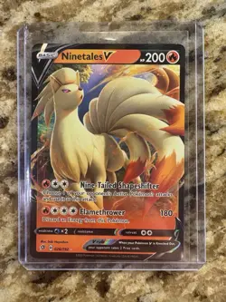 Ninetales V - 026/192 - Pokemon Rebel Clash Sword & Shield Ultra Rare Card NM - Image 1