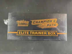 Pokemon Card Champions Path ETB Box Factory Sealed Swsh Tear In Plastic - Image 2